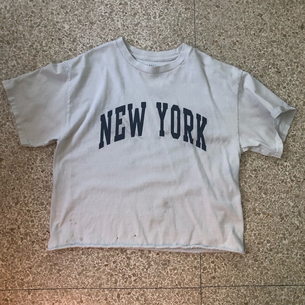 John Galt cropped New York tee